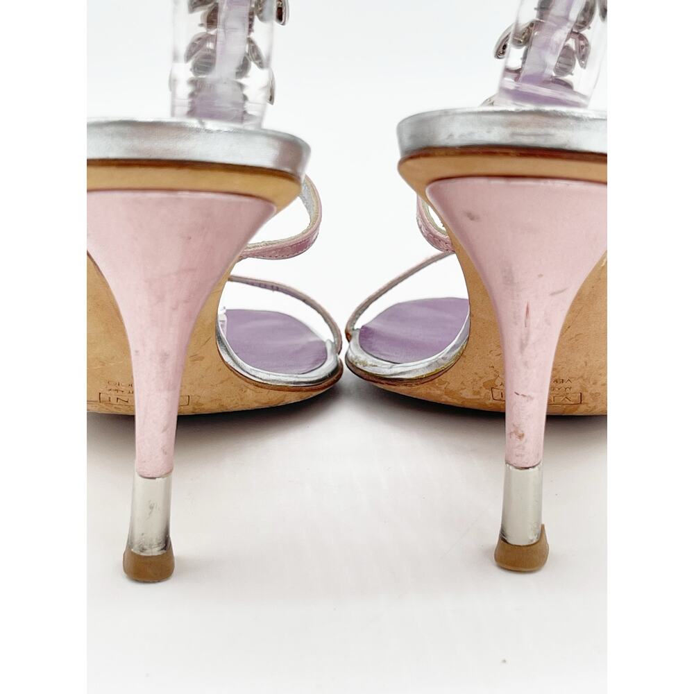 Giuseppe Zanotti Vintage Pink Metallic Crystal Embellished Strappy Sandals IT 38 - Picture 11 of 15